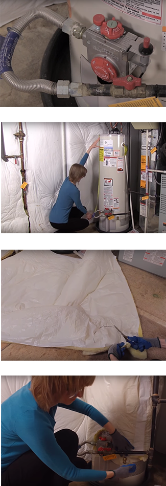 Diy water heater outlet blanket